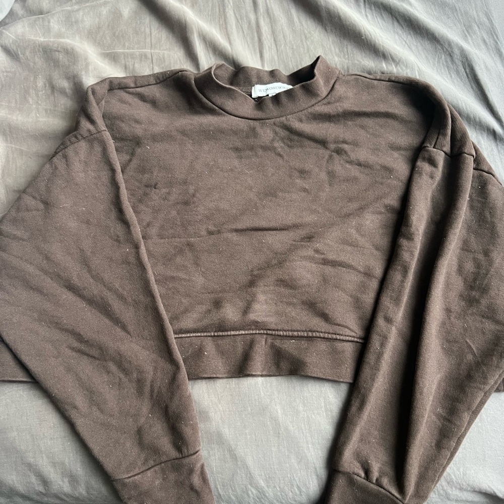 WeWoreWhat Chocolate Knit Sweatshirt